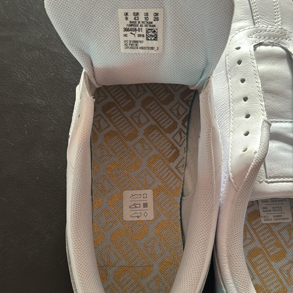 NWOT Men Size 10 White Puma Roma Tennis Shoes Without The Strings - Picture 6 of 6